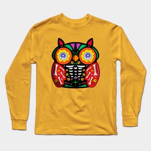 Sugar Skull Owl Long Sleeve T-Shirt